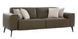 Bordeaux Half Leather 3 Seater Sofa in Exotica Delph Blue colour