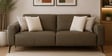 Bordeaux Half Leather 3 Seater Sofa in Exotica Delph Blue colour