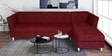 Bostino LHS 3 Seater Sofa With Lounger In Red Colour