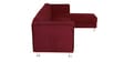 Bostino LHS 3 Seater Sofa With Lounger In Red Colour