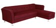 Bostino LHS 3 Seater Sofa With Lounger In Red Colour