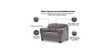 Boston Fabric 2 Seater Sofa in Grey Color