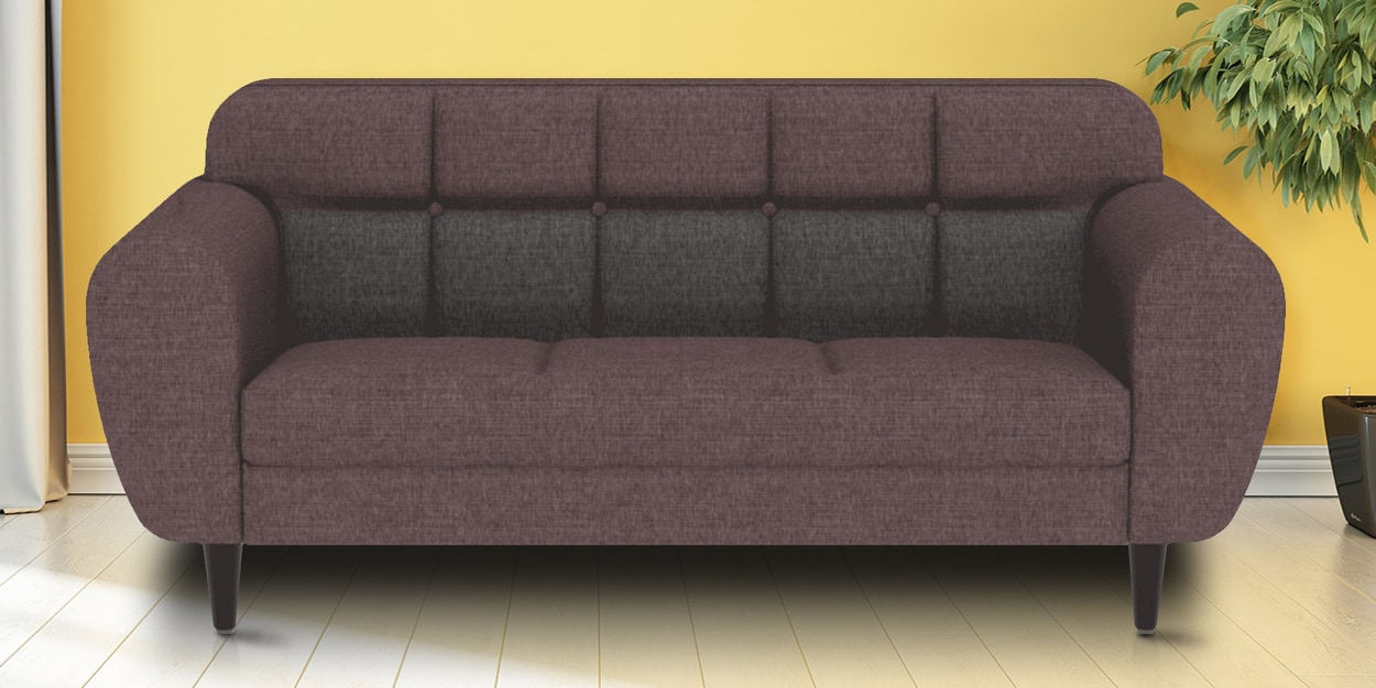 Buy Bobbin Sofa 3 Seater in Magenta Colour by Godrej Interio Online