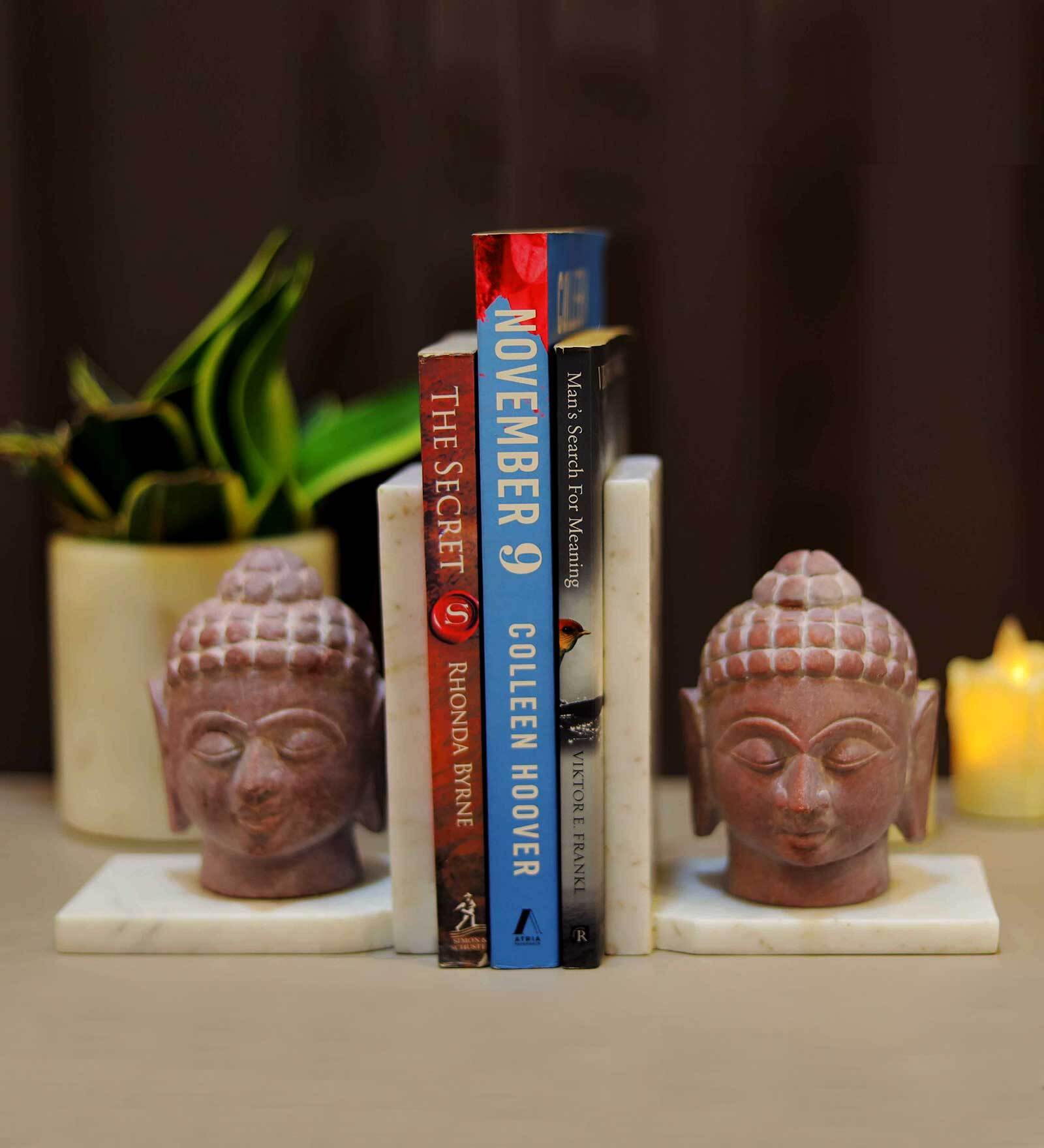 Bodhisattva Marble Book Ends Set