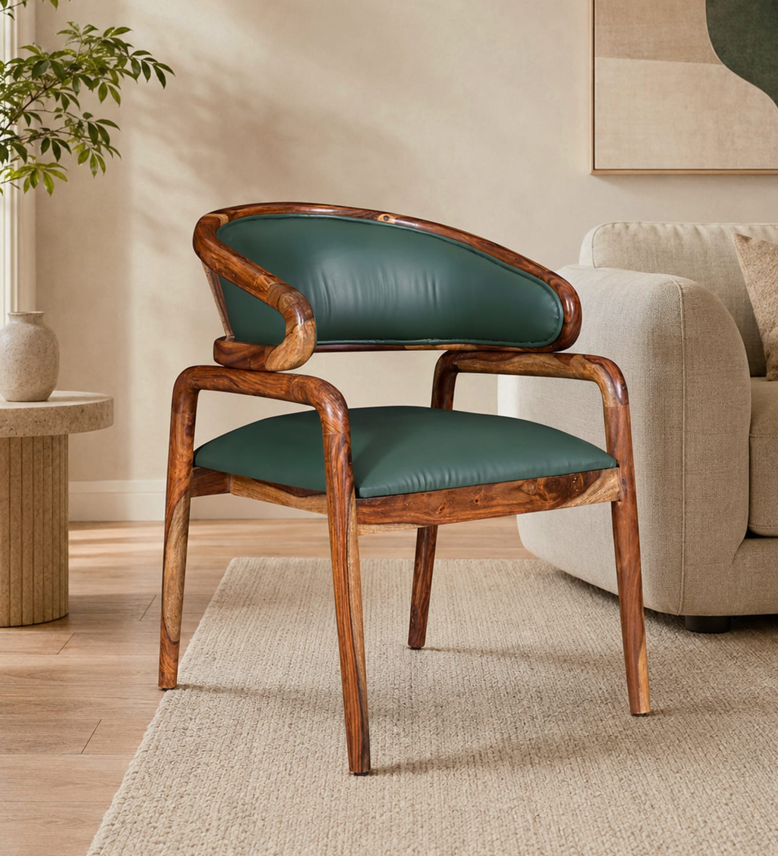 Bohlen Sheesham Wood Arm Chair In Rustic Teak Finish Bohlen Sheesham Wood Arm Chair In Rustic Teak Finish