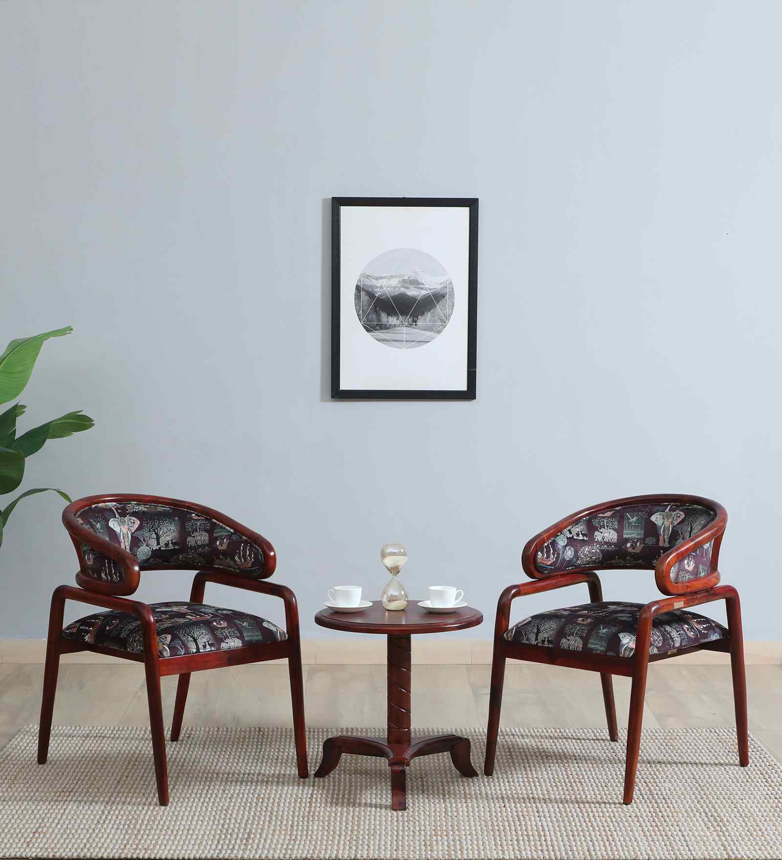 Bohlen Sheesham Wood Coffee Table Set In Honey Oak Finish