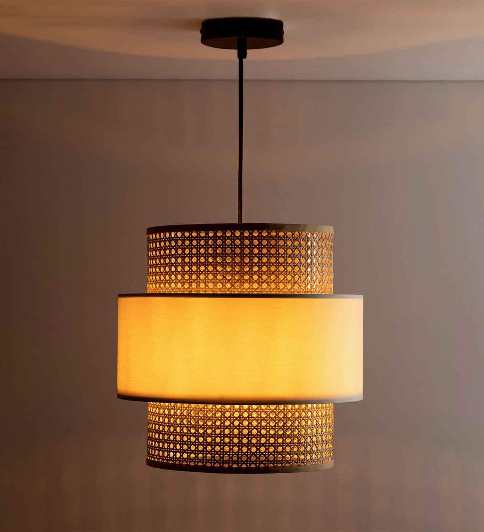 Boho Handmade Webbing Rattan Cane Pendant Hanging Light (Black & Sky Blue) Boho Handmade Webbing Rattan Cane Pendant Hanging Light (Black & Sky Blue)