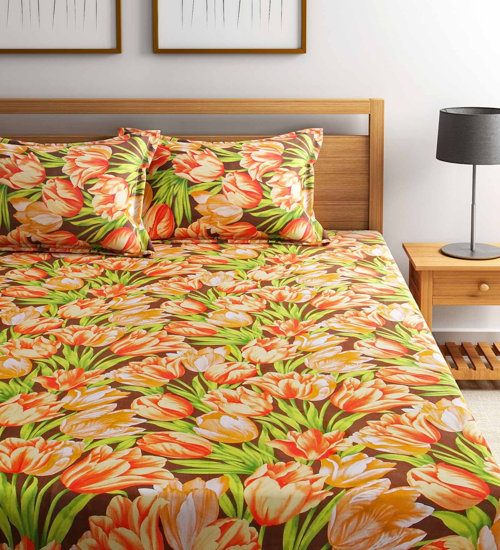 Buy Cotton 180TC Double Bedsheet with 2 Pillow Covers by Bombay Dyeing at 14 OFF by Bombay