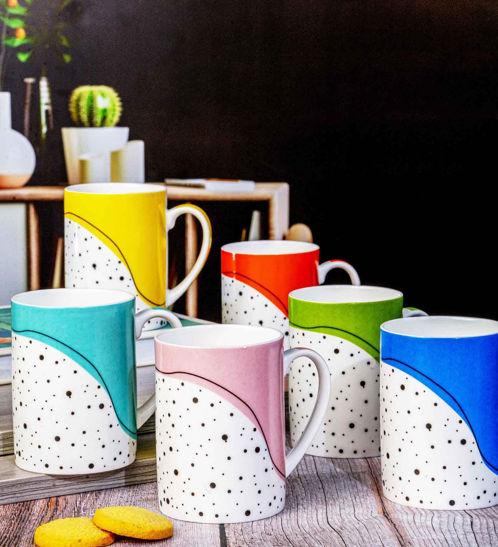 Bone China Tea/Coffee Large Mug Set of 6pcs