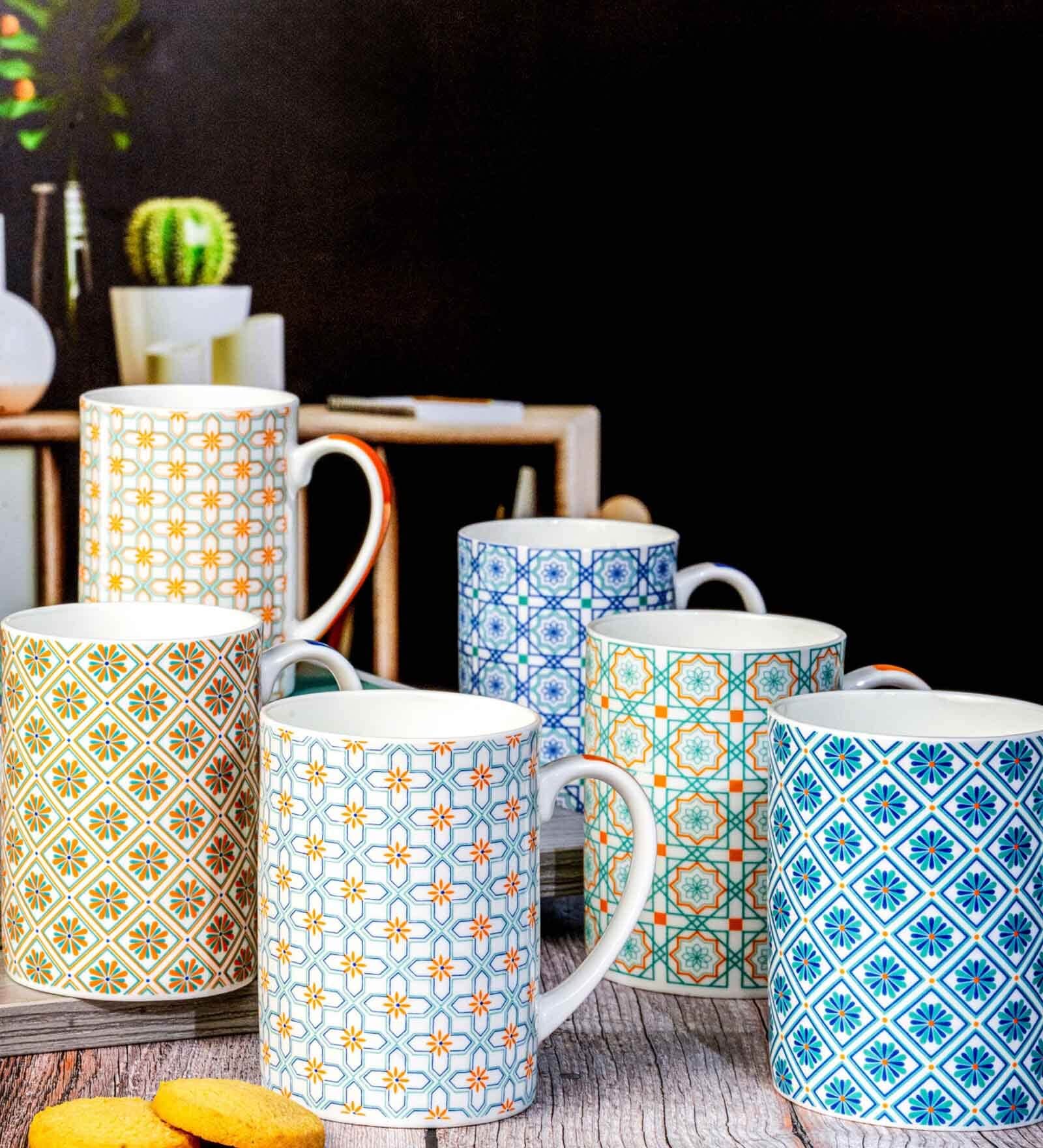 Bone China Tea/Coffee Large Mug Set of 6pcs