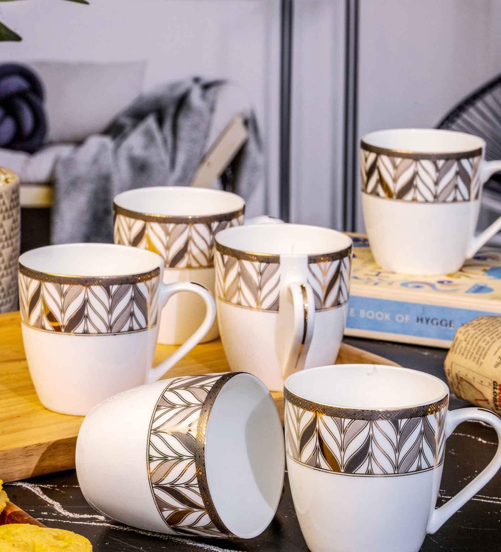 Bone China Tea/Coffee Medium Mug Set of 6pcs