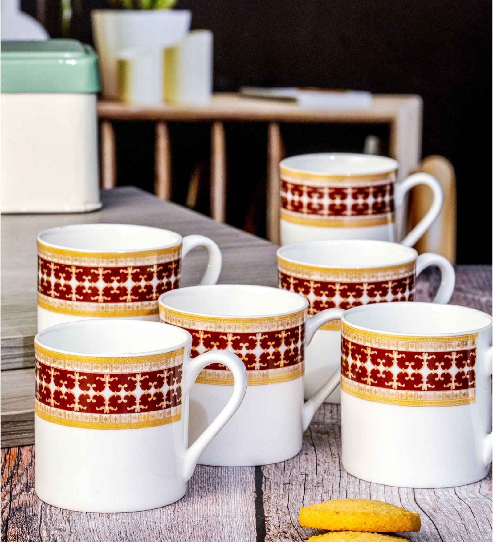 Bone China Tea/Coffee Mug Set of 6pcs