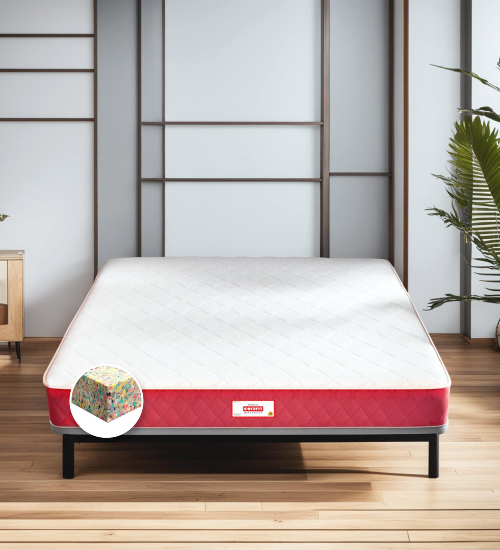 Bonezone Orthopedic 4 Inches Bonded Foam & PU Foam Queen Size Mattress