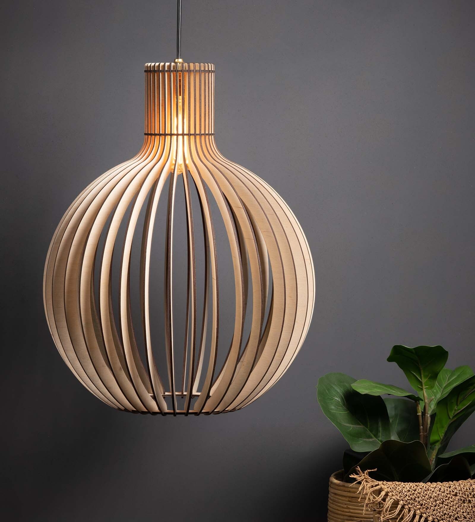 Medora Bongo Black Wooden Hanging Light