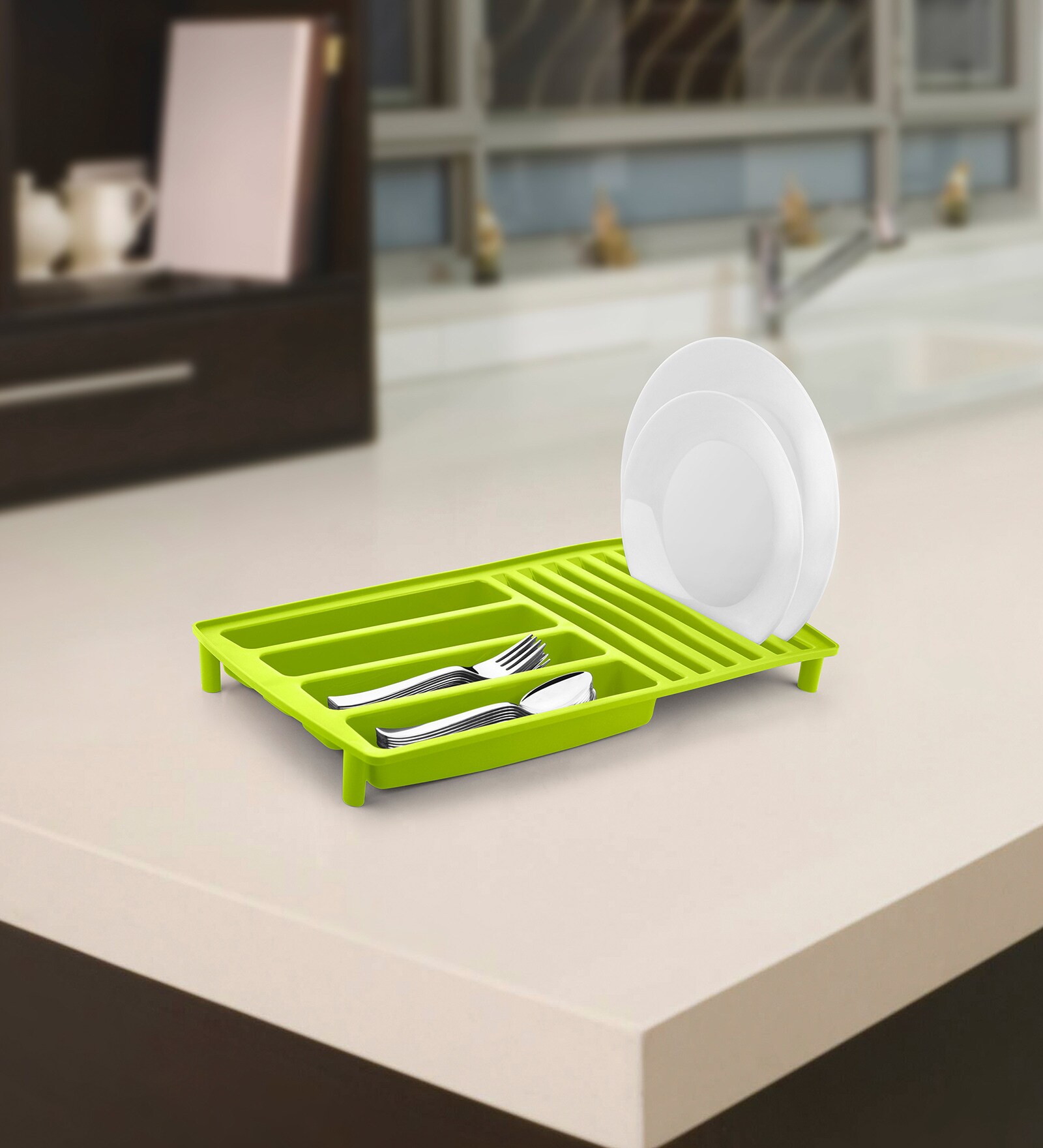Bonita Aileen Green Plastic Dish Rack