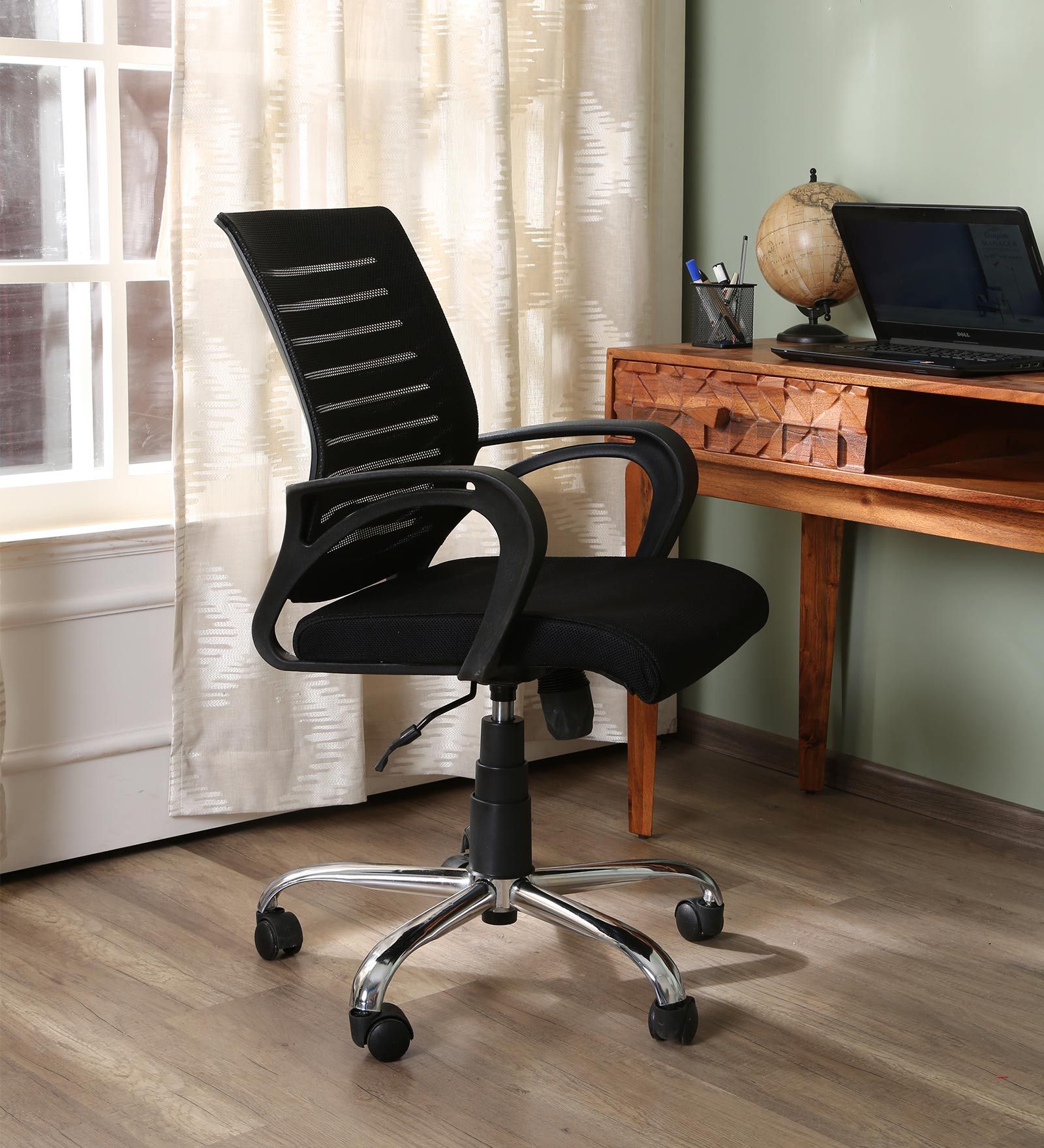 Buy Boom Ergonomic Chair in Black Colour By Emperor Online High Back