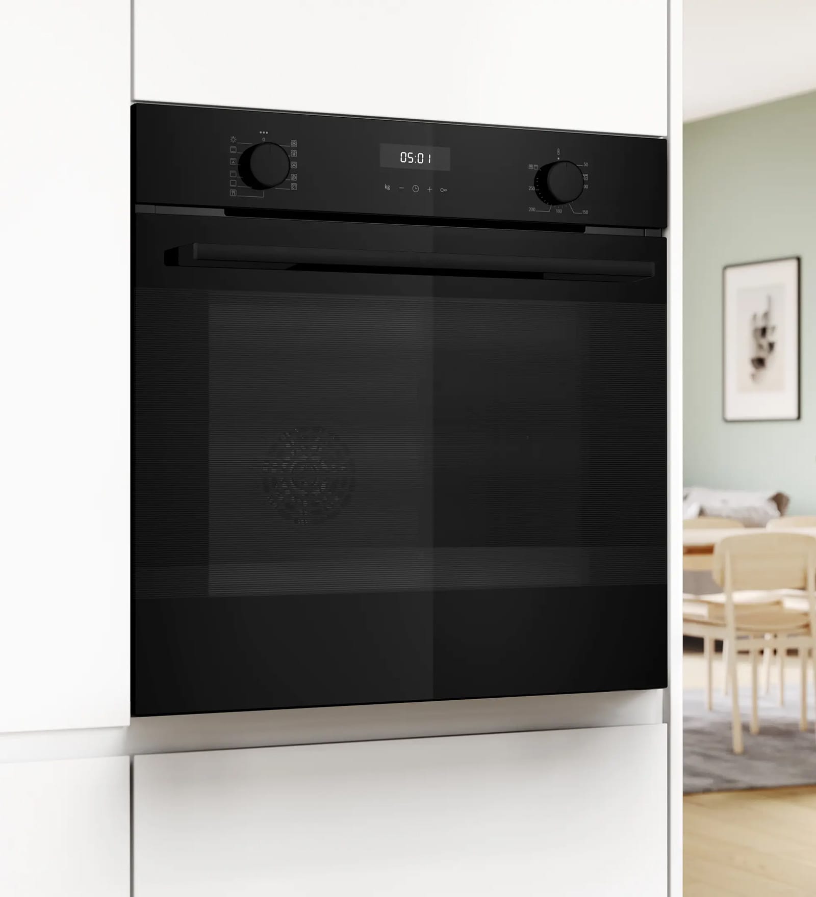 BOSCH Series 4 Built-In Oven with Steam 60 CM Black HUA717BA0I