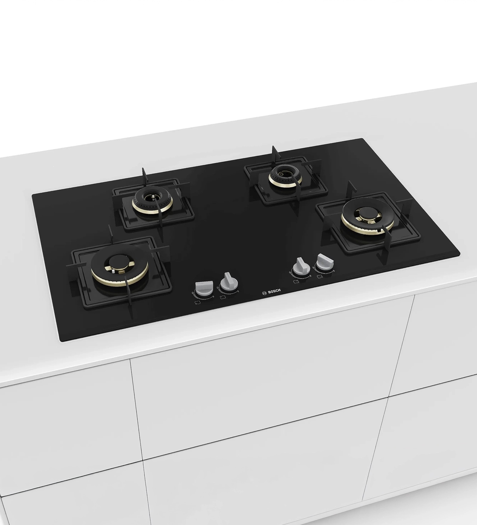 BOSCH Series 4 Gas Hob 90 CM Tempered Glass Black PNF9B6F10I