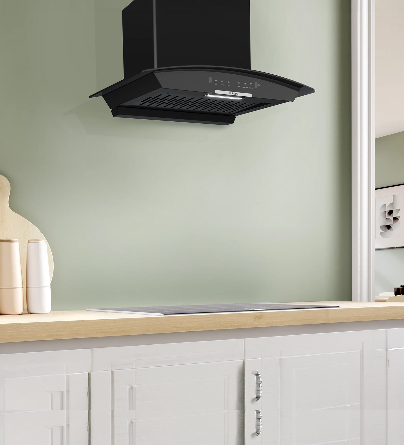 BOSCH Series 4 Wall Mounted Chimney 60 CM Black DWA68IJ60I
