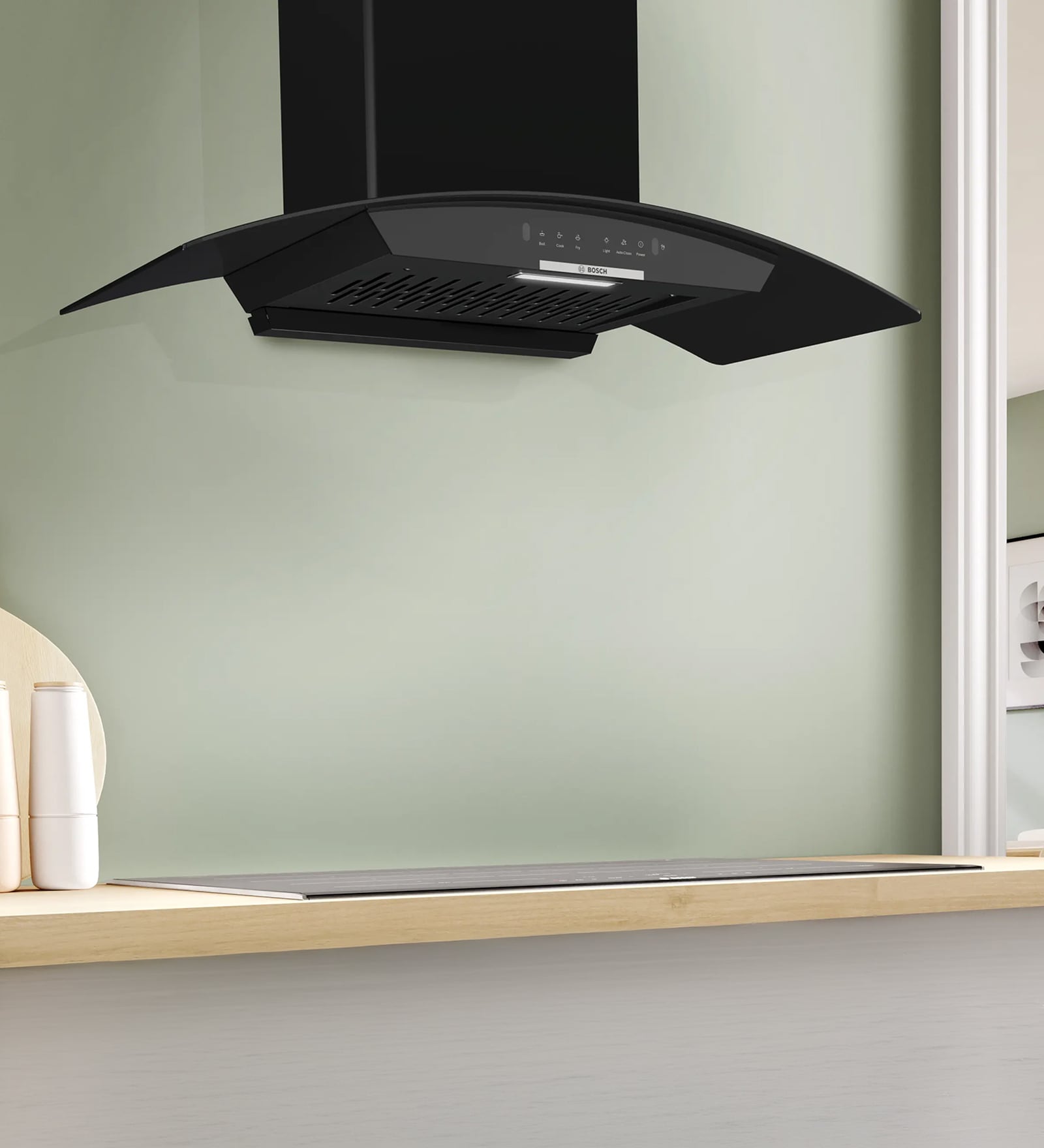 BOSCH Series 4 Wall Mounted Chimney 90 CM Black DWA98IJ60I