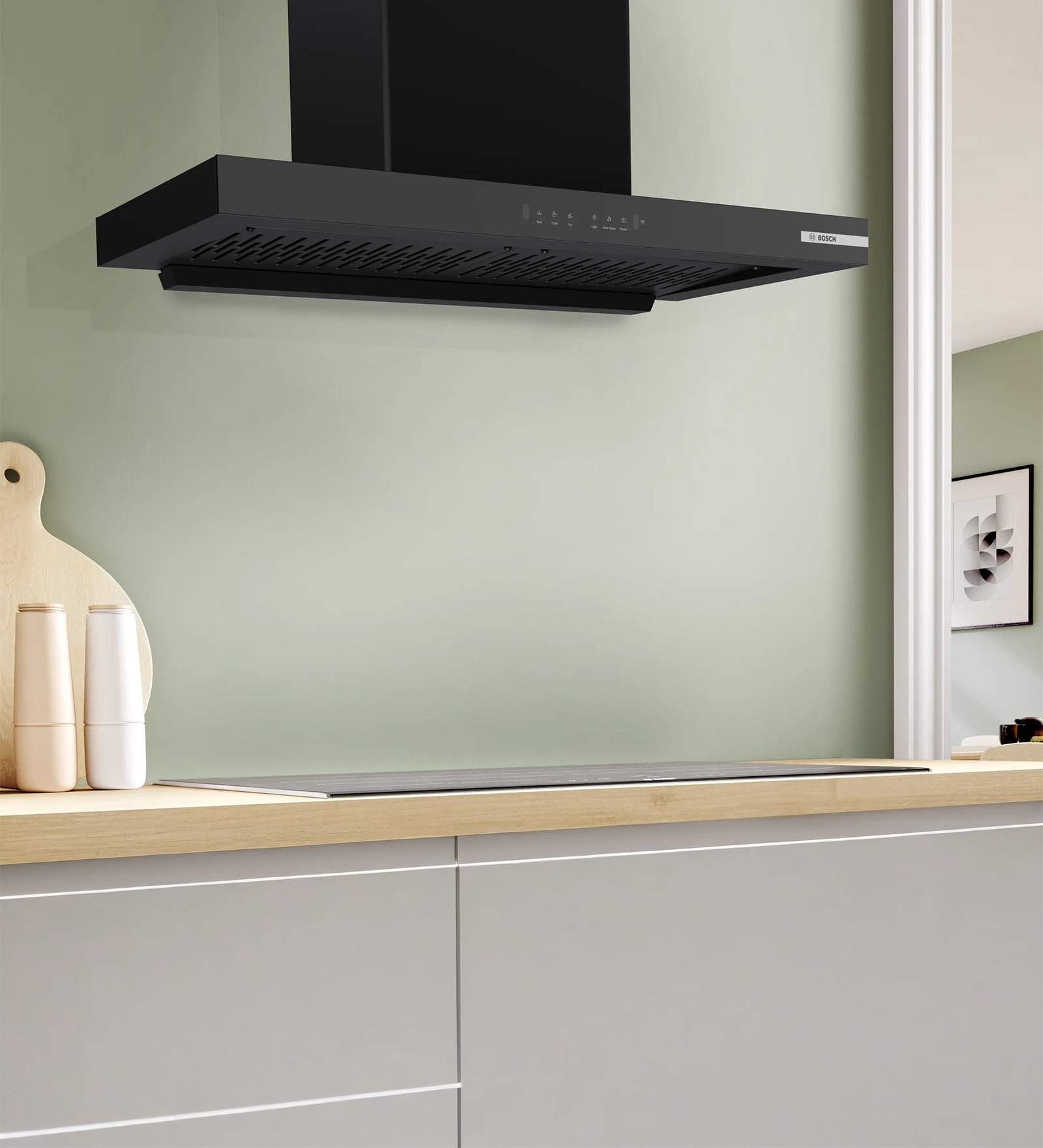BOSCH Series 4 Wall Mounted Chimney 90 CM Black DWB98IJ60I