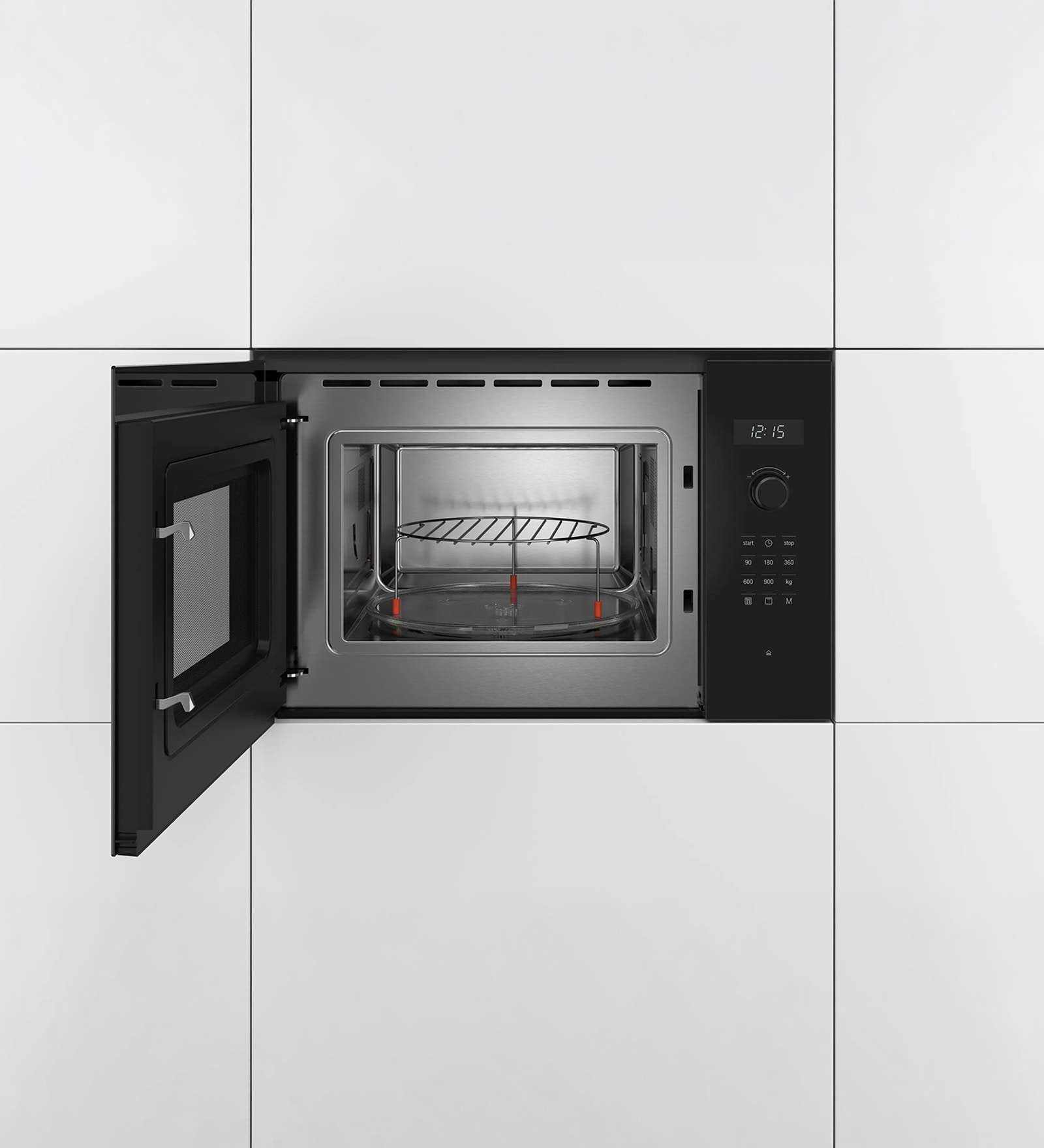 BOSCH Series 6 Built-In Microwave with Grill 25L Black BEL554MB0I