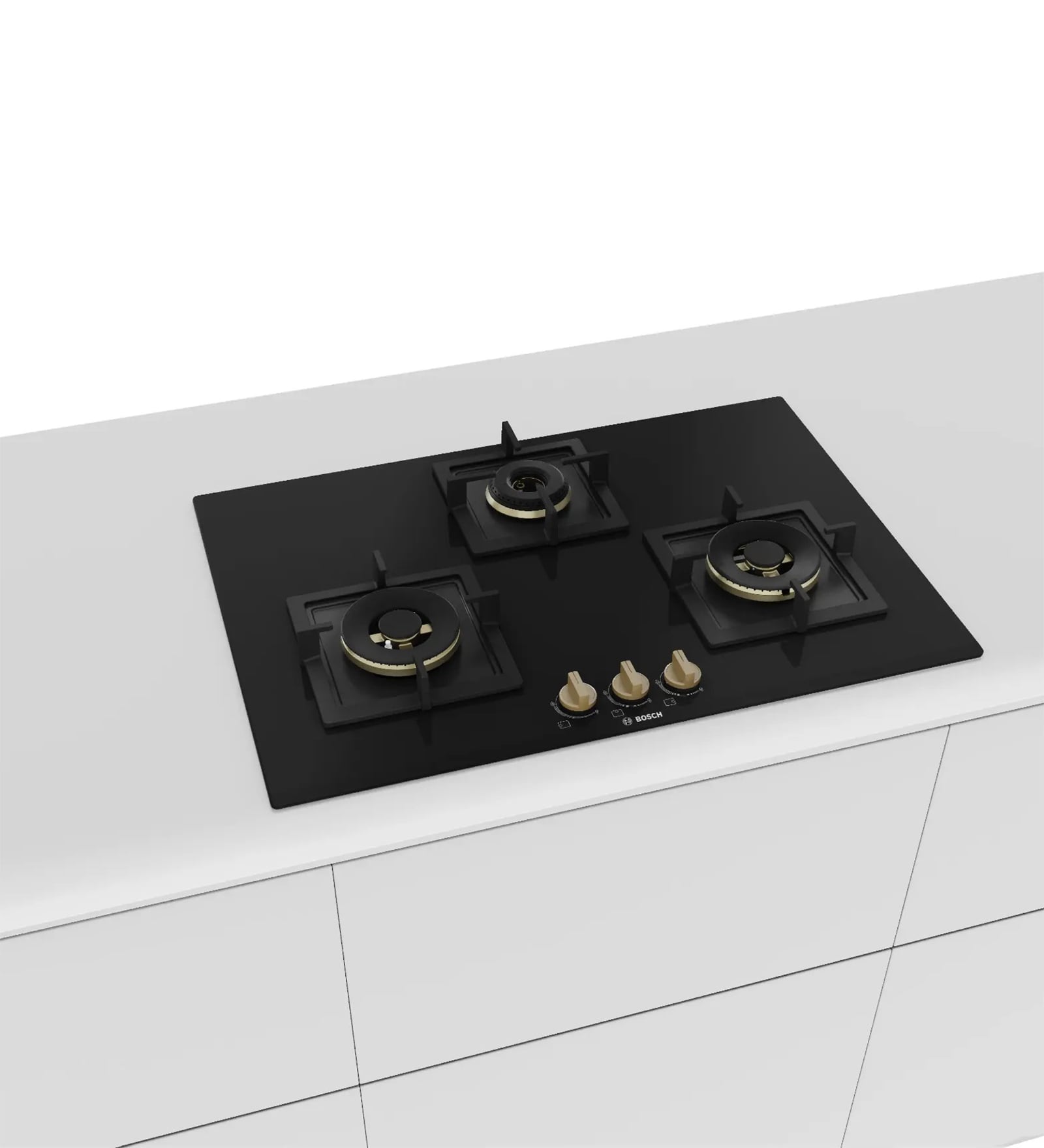 BOSCH Series 6 Gas Hob 75 CM Tempered Glass Black PND7B6F20I