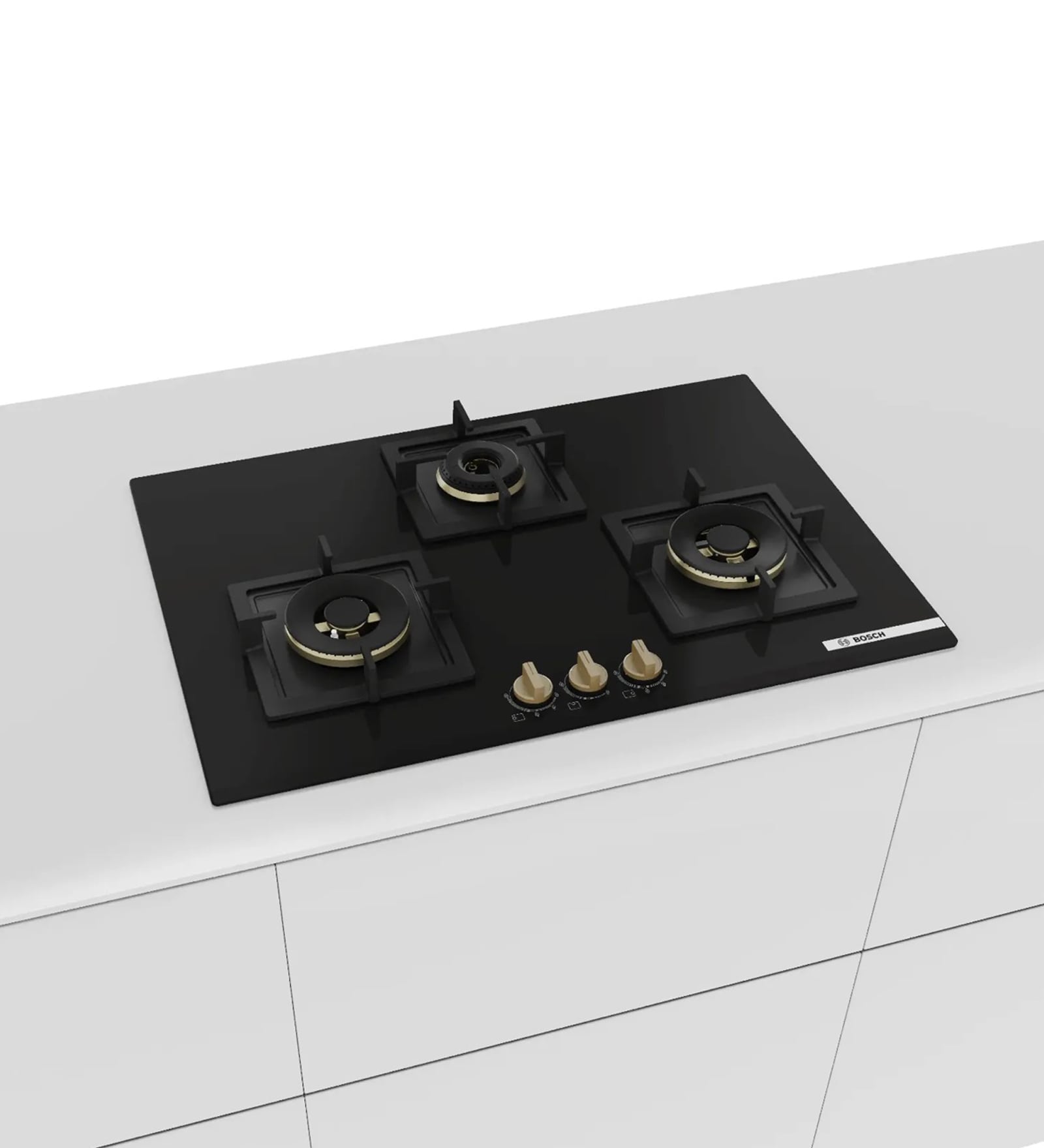 BOSCH Series 6 Gas Hob 75 CM Tempered Glass Black PND7B6G20I