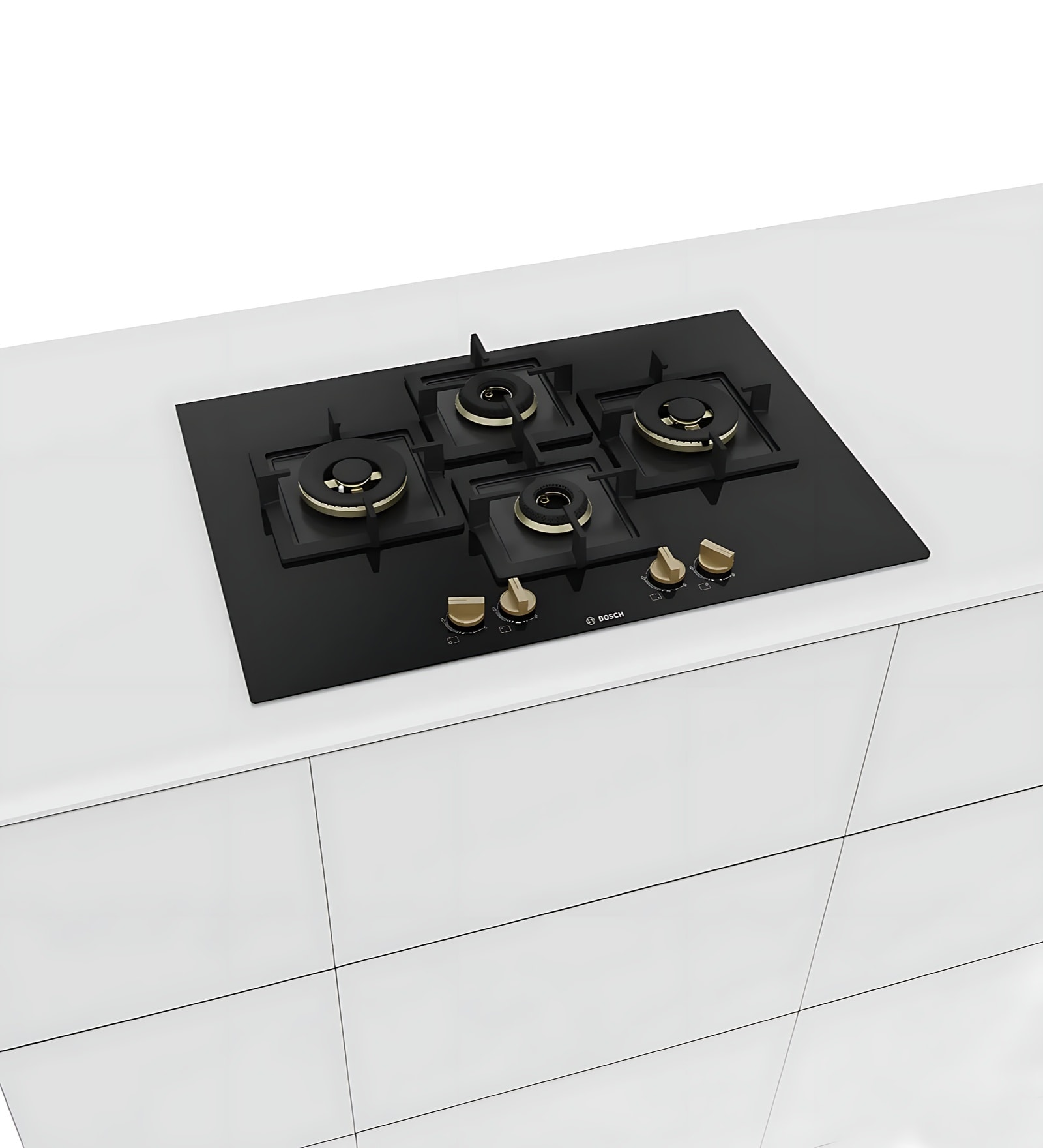 BOSCH Series 6 Gas Hob 75 CM Tempered Glass Black PNI7B6F20I