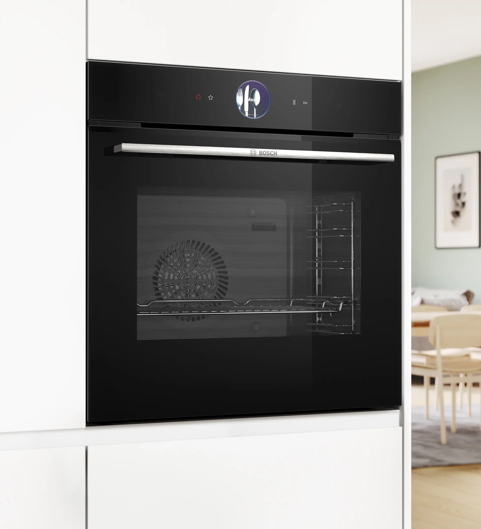 BOSCH Series 8 Built-In Steam Oven 60 CM Black HSG7361B1