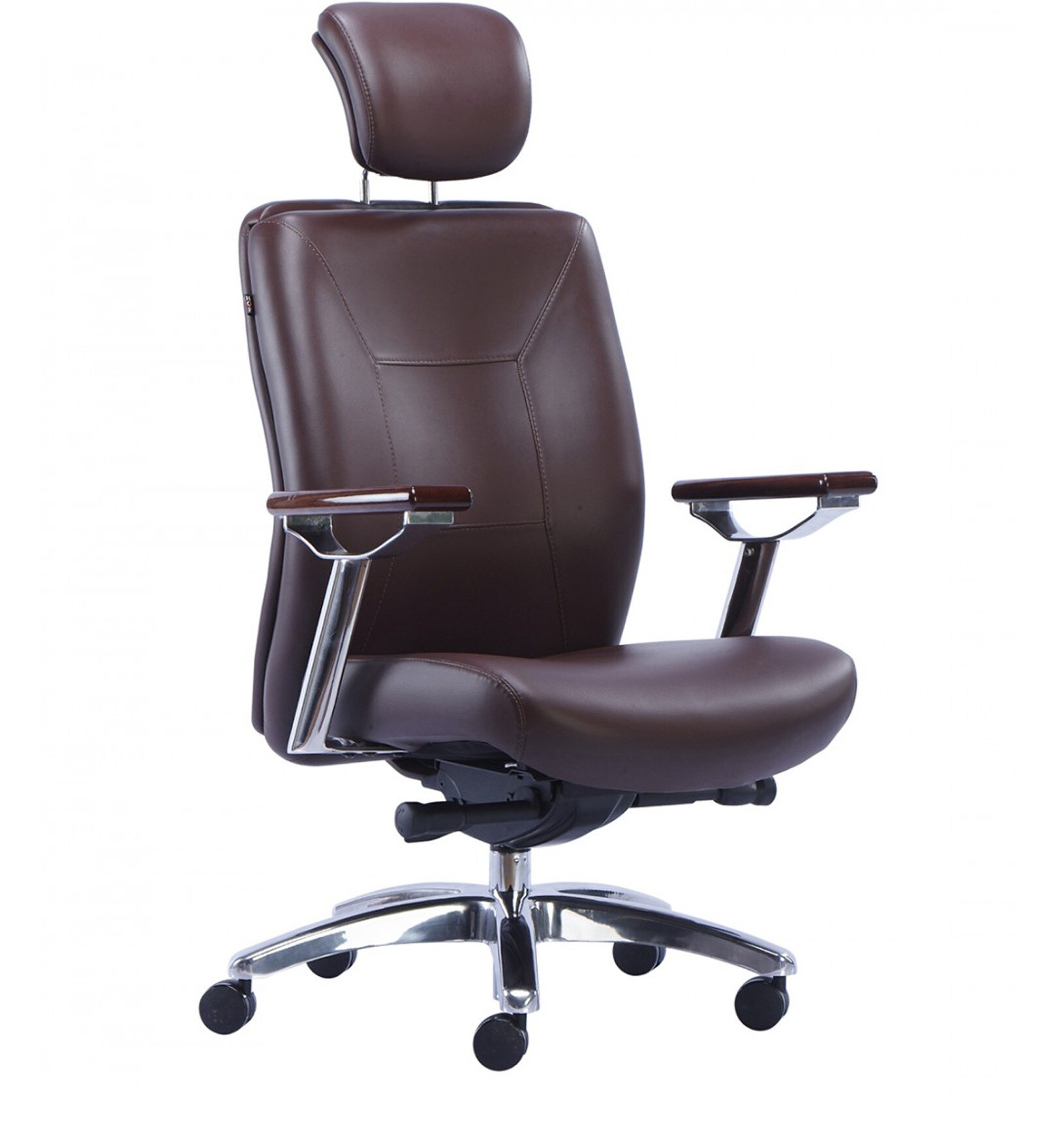 Buy Boss Executive Premium Leatherette Office Chair in Brown Colour by