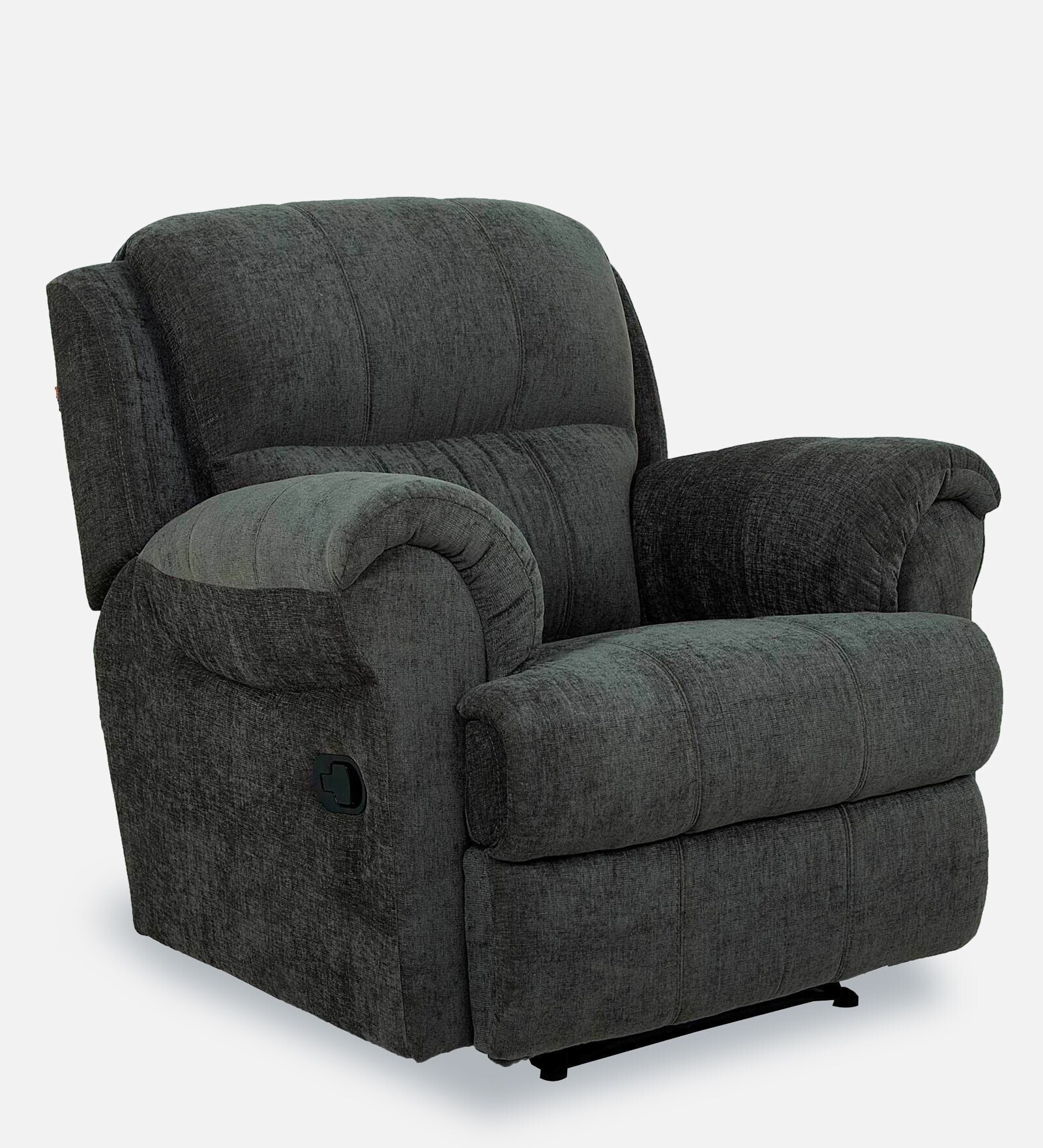 Boston Fabric 1 Seater Manual Recliner in Grey Colour