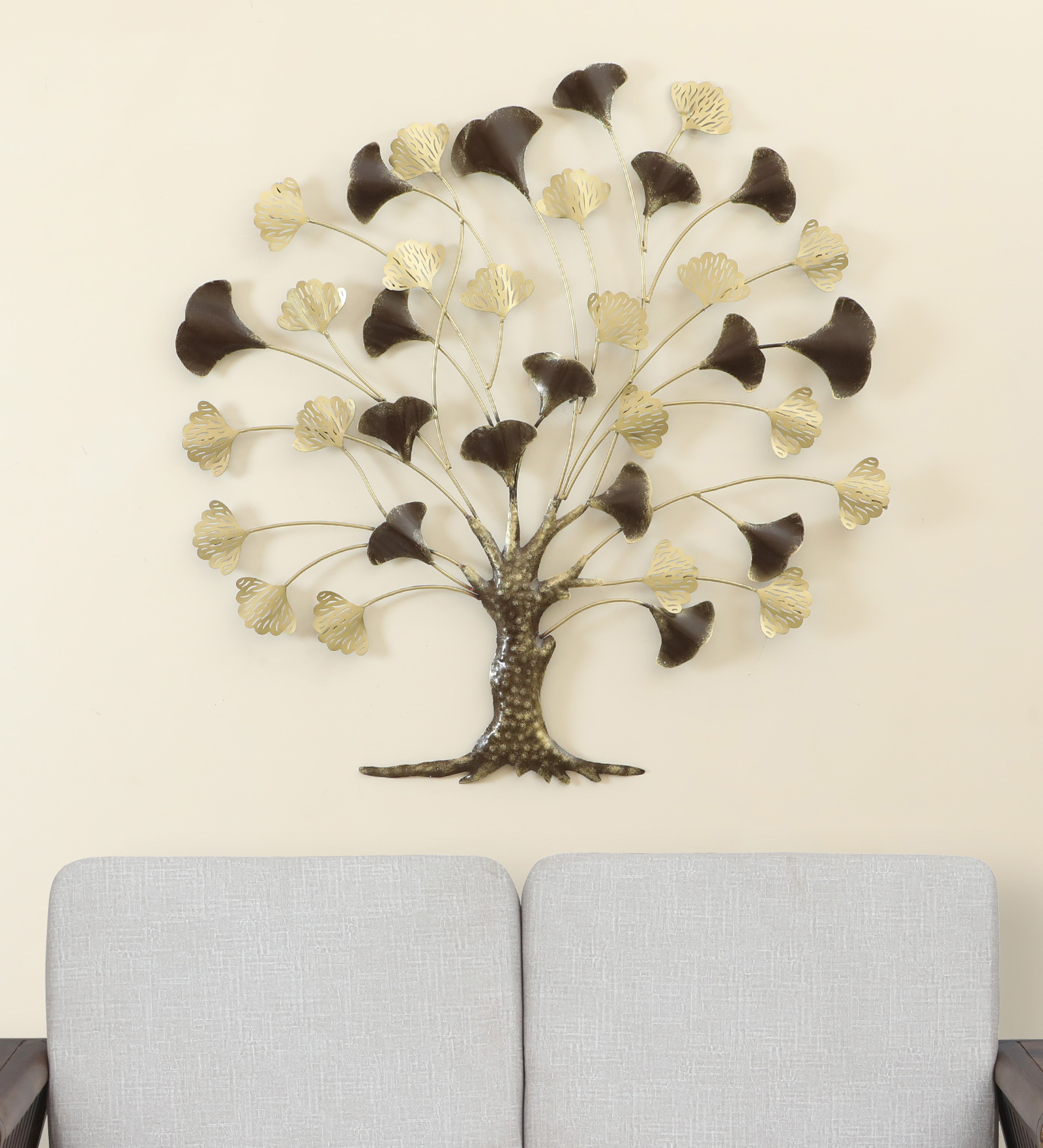 Botanical Ginko Multicolour Iron Wall Art