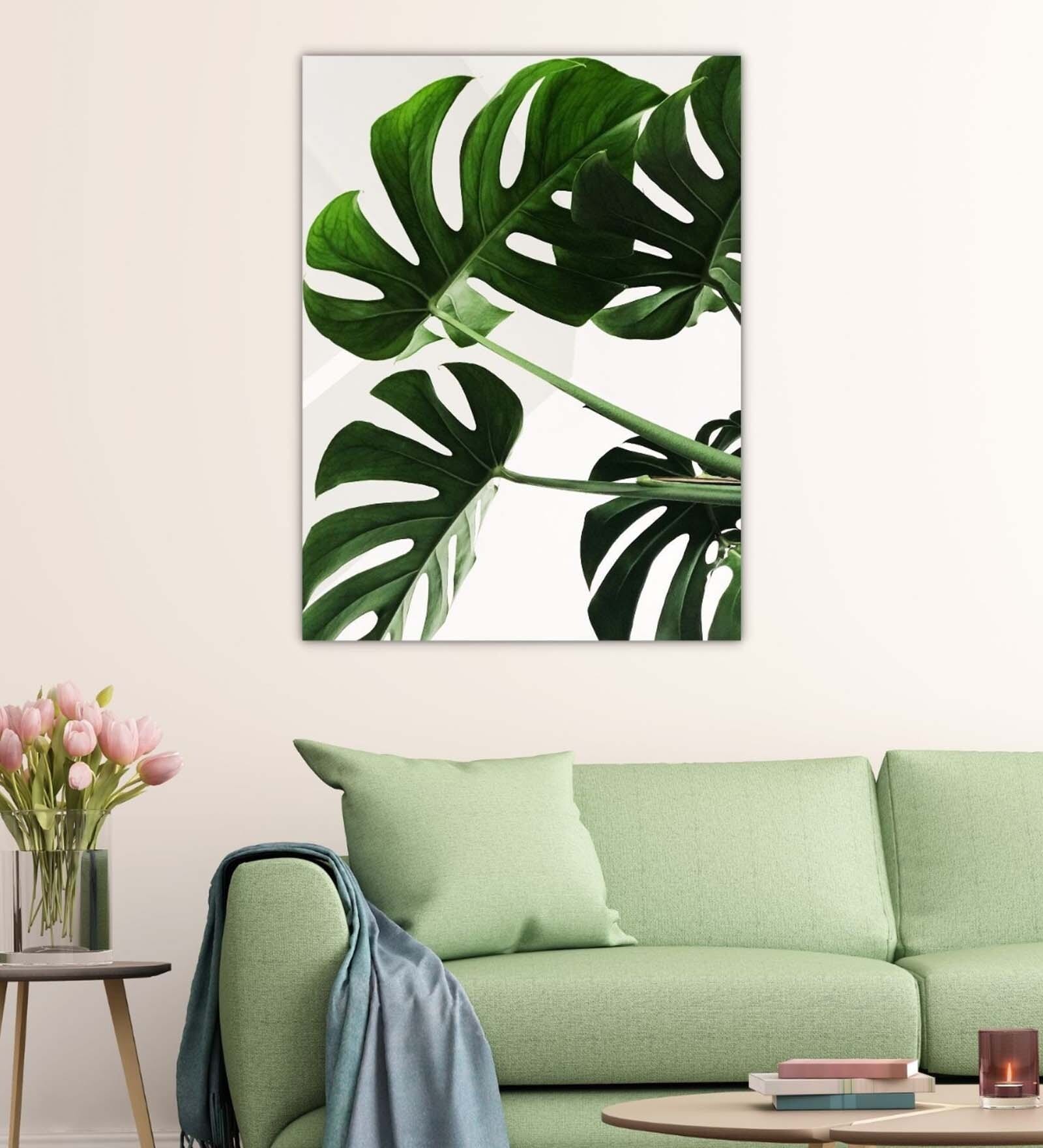 The Religious Work Green Wood Framed Floral Art Print
