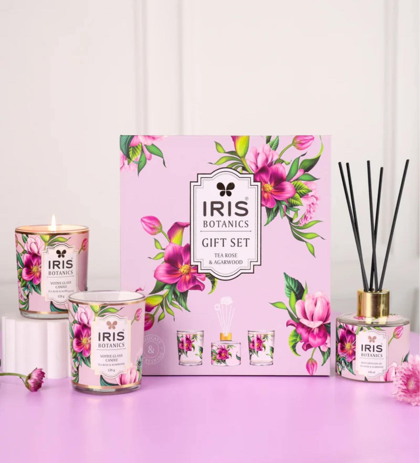 Botanics Gift Set- Fragrance Tea Rose & Agarwood