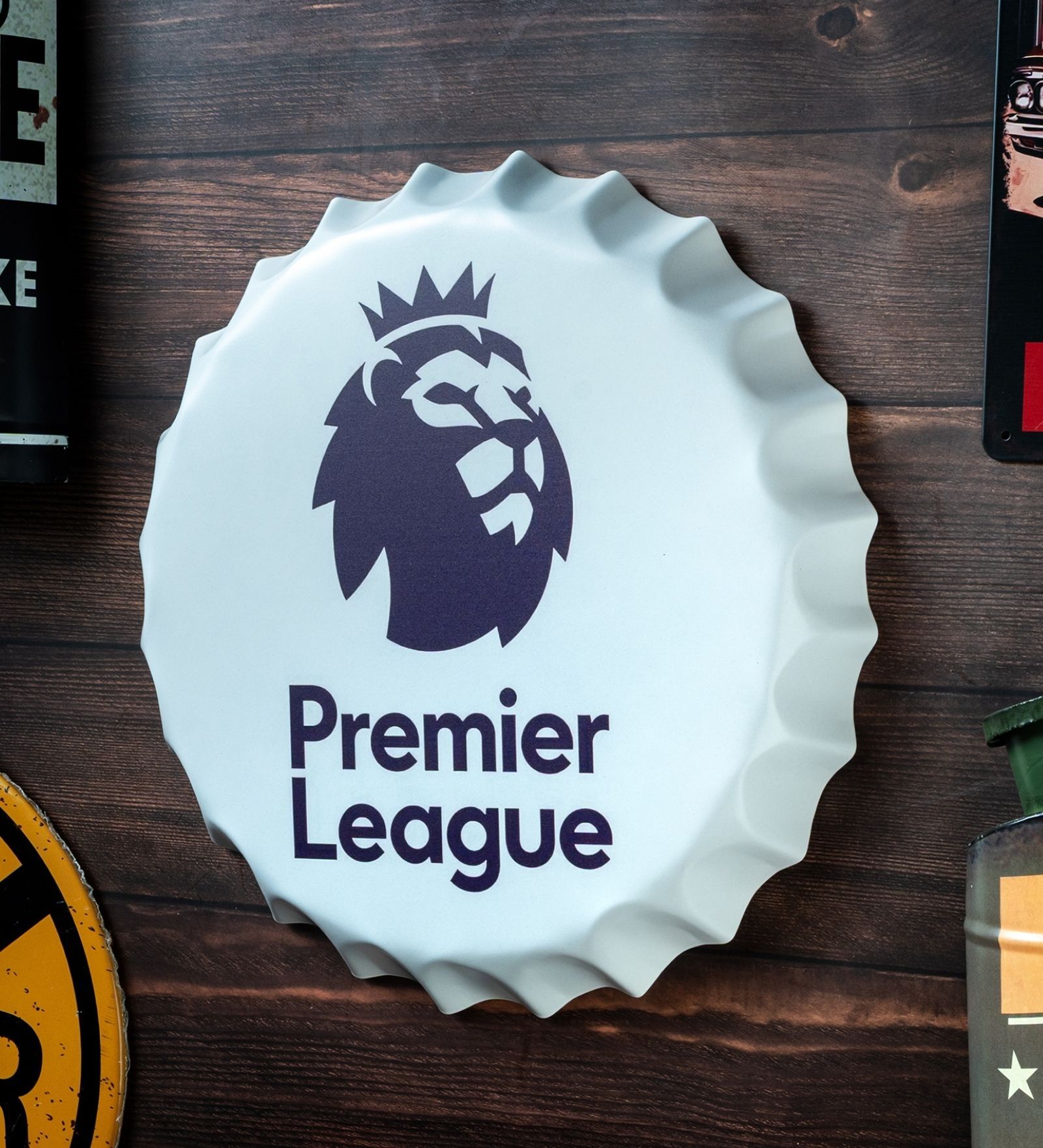 Bottle Caps Wall Decor Sign Premier League Football