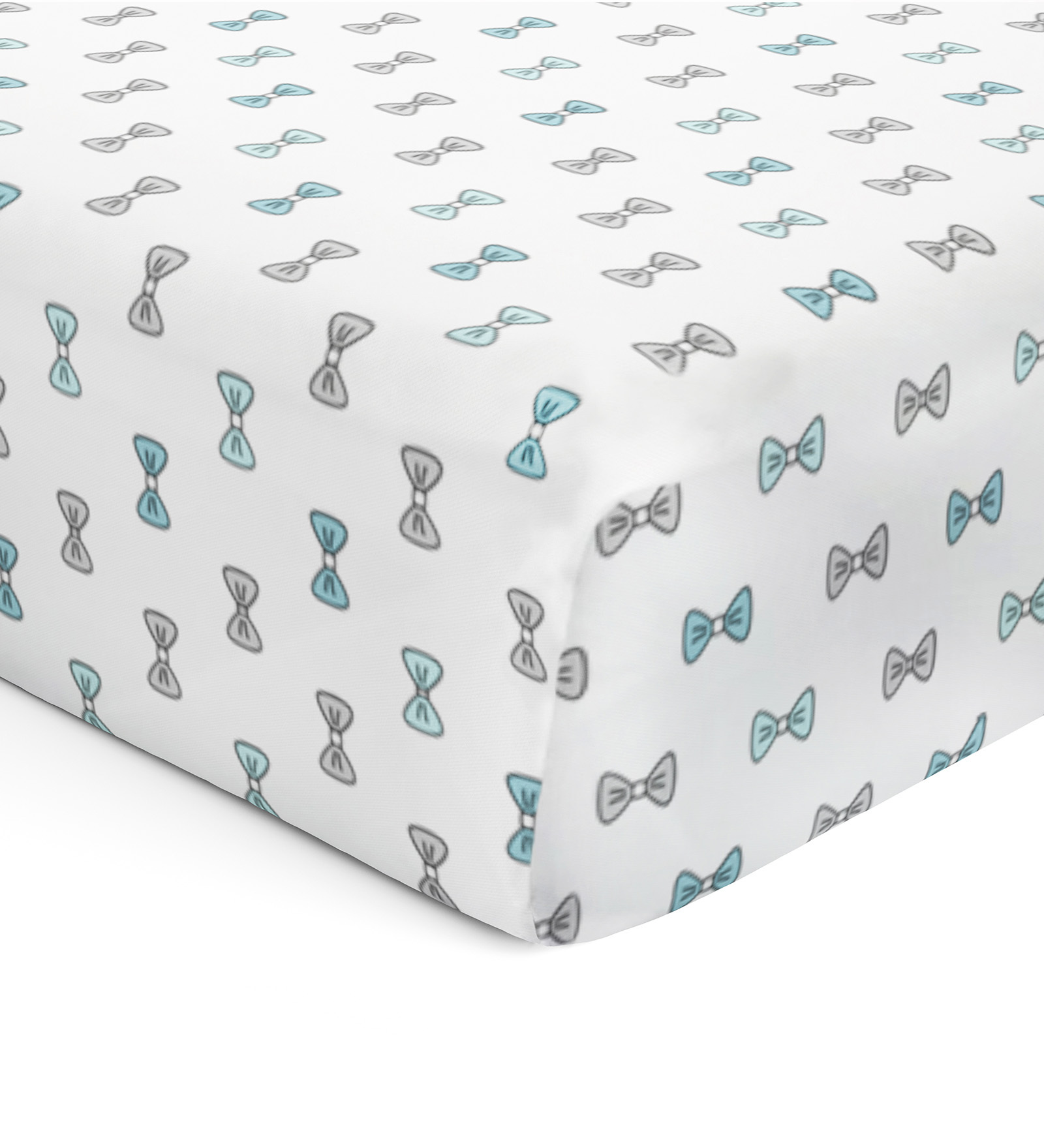 Bows Baby Bed Sheet in Blue
