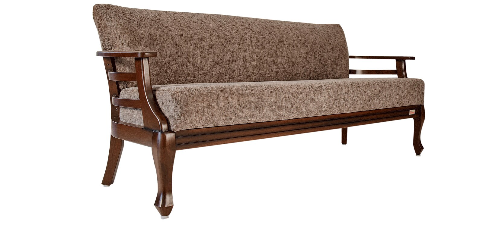 Buy Bombay Three Seater Sofa in Light Brown Colour by Maruti Furniture