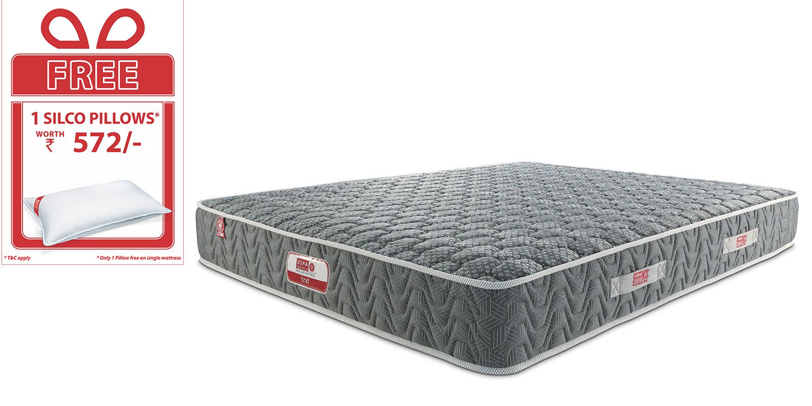 Buy Bond Dual Single 4.5 Inch High Density Rebonded Foam Mattress by