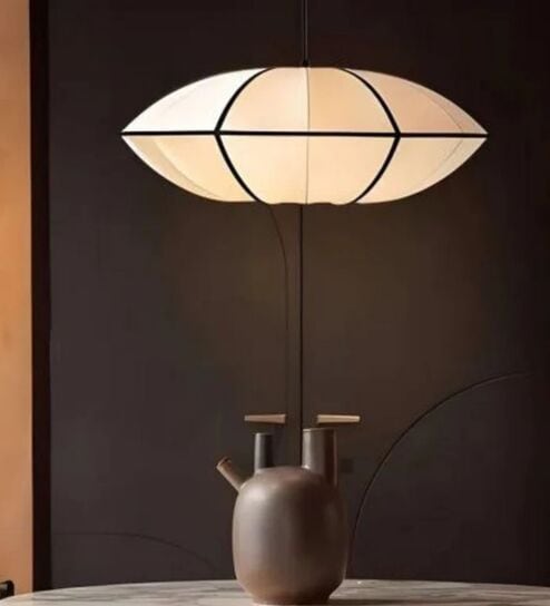 Boho Rattan Leaf Pendant Lamp (Beige)