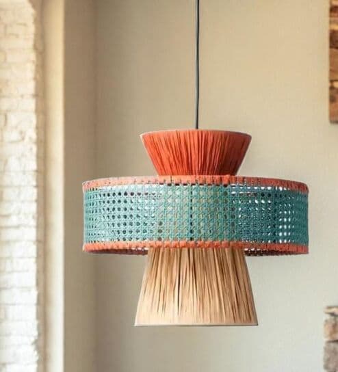 Boho Rattan Pendant Lamp (Multicolor)