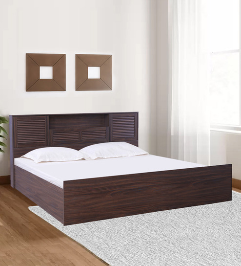 Buy Bolton King Size Bed With Storage In Walnut Colour By Hometown