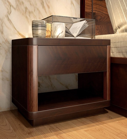 Bolton Bedside Table In Brown Finish
