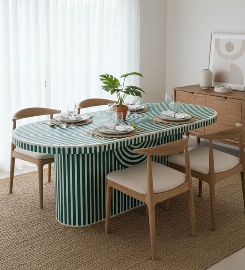 Bone Inlay Dining Table- Cascade