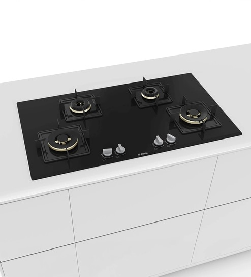 BOSCH Series 4 Gas Hob 90 CM Tempered Glass Black PNF9B6F10I