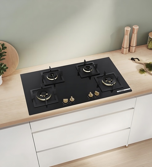BOSCH Series 4 Gas Hob 90 CM Tempered Glass Black PNF9B6G20I
