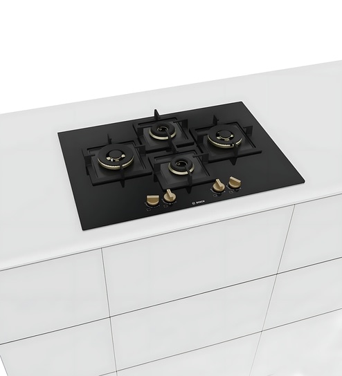 BOSCH Series 6 Gas Hob 75 CM Tempered Glass Black PNI7B6F20I