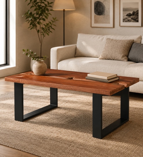 Botswana Acacia Live Edge Coffee Table in Natural Finish