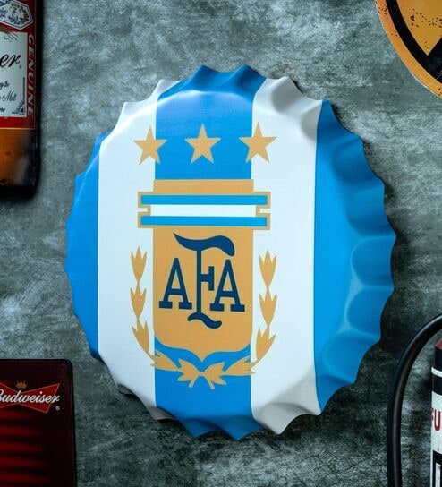 Bottle Caps Wall Decor Sign Argentine Football Association