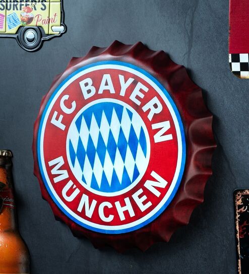 Bottle Caps Wall Decor Sign Bayern Munich Football